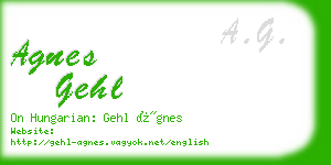 agnes gehl business card